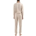 thumbnail image 4 of Ladies Super Soft Pre-Washed Casual 2 Piece Lounge Sets Top and Bottom Sleepwear Loungewear with Pockets, 4 of 7