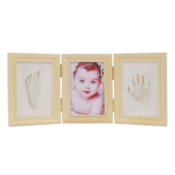 Baby Hand and Footprint Kit - Clay Handprint Keepsake Frame, Newborn Nursery Picture Frame, Personalized New Mom Gifts for Baby Shower & Registry