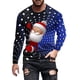 thumbnail image 2 of Blusas y camisas de manga larga con cuello redondo para hombre, estilo casual, cuello redondo, manga larga, camiseta estampada de Halloween, blusa de poliéster para hombre., 2 of 5