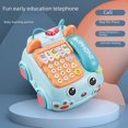 thumbnail image 3 of Máquina de aprendizaje de historias con rompecabezas de educación temprana para niños, juguete para teléfono para bebés, coche con luz multifunción, juego de cuentas con música, 3 of 5