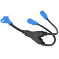 thumbnail image 2 of SCITOO RV Y-Split Power Cord Adapter, Heavy Duty RV Electrical Cord Cable Adapter, 30 amp Male Plug to (2) 15 amp Female, 2 of 4