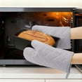 thumbnail image 3 of Unique Bargains Pot Holders Heat Resistant Kitchen Gloves Gray 4.7x13.8inch, 3 of 7