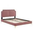 thumbnail image 2 of Modway Novi Performance Velvet King Bed in Dusty Rose, 2 of 9