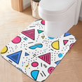 thumbnail image 2 of Yayeee Bath Rug for Bathroom Floor Non Slip Rectangle Fluffy Soft Absorbent Mat, 16"x24", Red Retro Pattern, 2 of 7