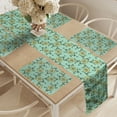 thumbnail image 2 of Ambesonne Floral Table Runner & Placemats, Vintage Twigs and Berries, Placemat 4 pcs + Runner 14"x90", Almond Green, 2 of 2