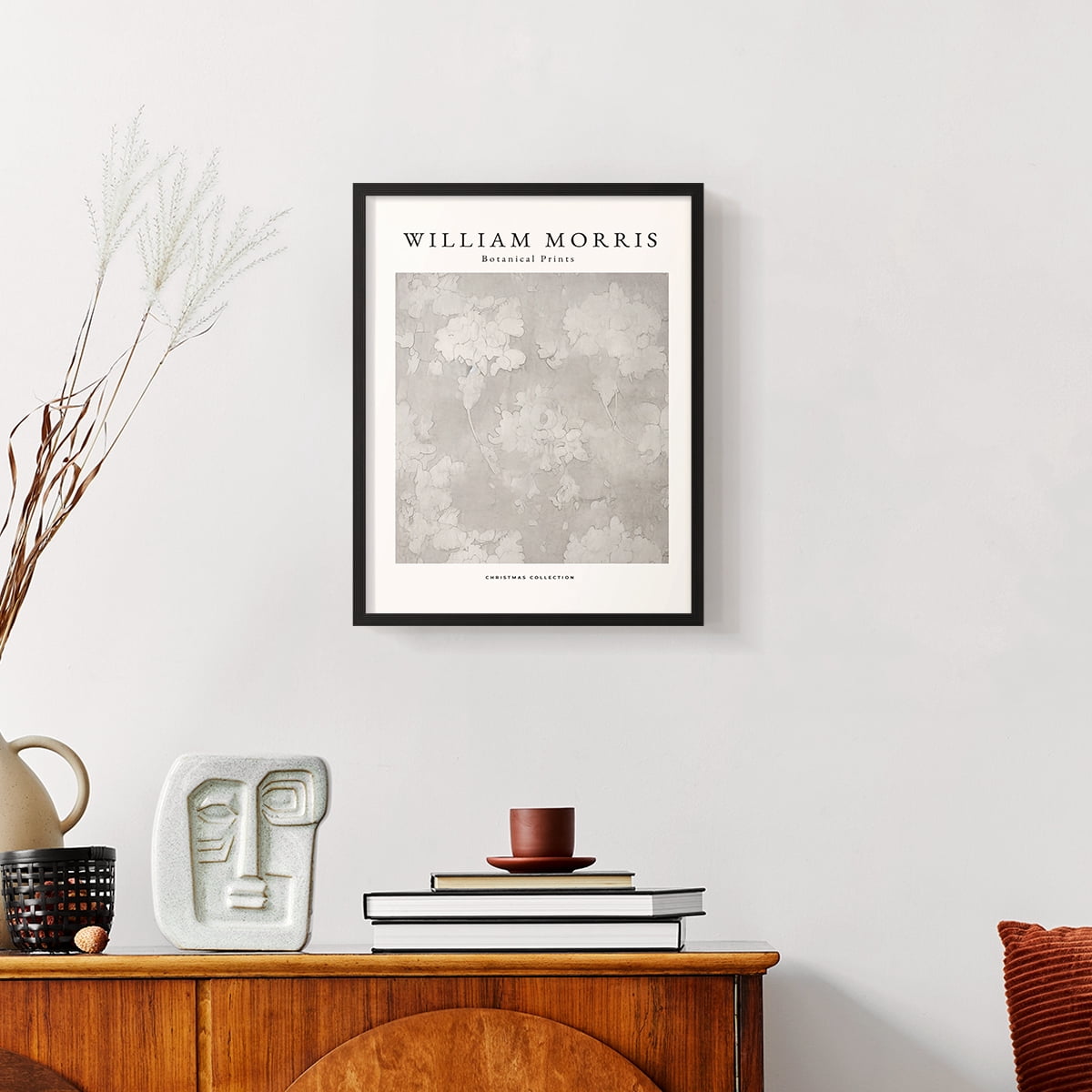 Vintage Abstract Print X - 14in. x 11in. Vintage Framed Print in Black Wood Frame