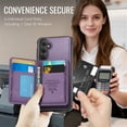 thumbnail image 4 of CaseMe Leather For Samsung Galaxy S25 FE 5G Case【RFID Blocking】 2 In 1 Detachable Leather Wallet Magnetic Flip Cover Multi-Card Slots Case,Purple,For Galaxy S25 FE 5G, 4 of 9
