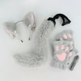 thumbnail image 2 of TAIAOJING Party Cat Ears Headband With Cute Cat Gloves And Tail Set For Costumes Party, 2 of 4