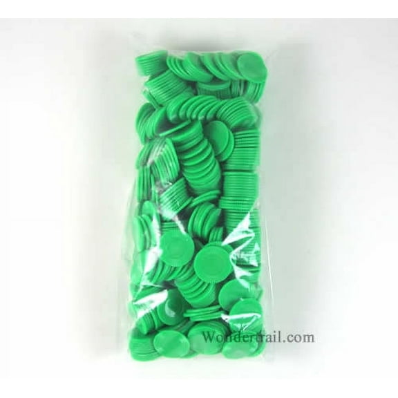 Green Mini Poker Chips Plastic 7/8in Bulk Approx. 500 Koplow Games