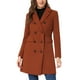 thumbnail image 1 of Abrigo de invierno para mujer INSPIRE CHIC, con solapa muesca, doble botonadura, abrigo tipo trench, talla XL, marrón rojizo, 1 of 6