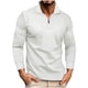 thumbnail image 2 of pstuiky Camisas casuales de manga larga para hombre, Camisa informal de color liso con cremallera y manga larga y cuello alto para hombre camisetas de hombre xl, 2 of 6