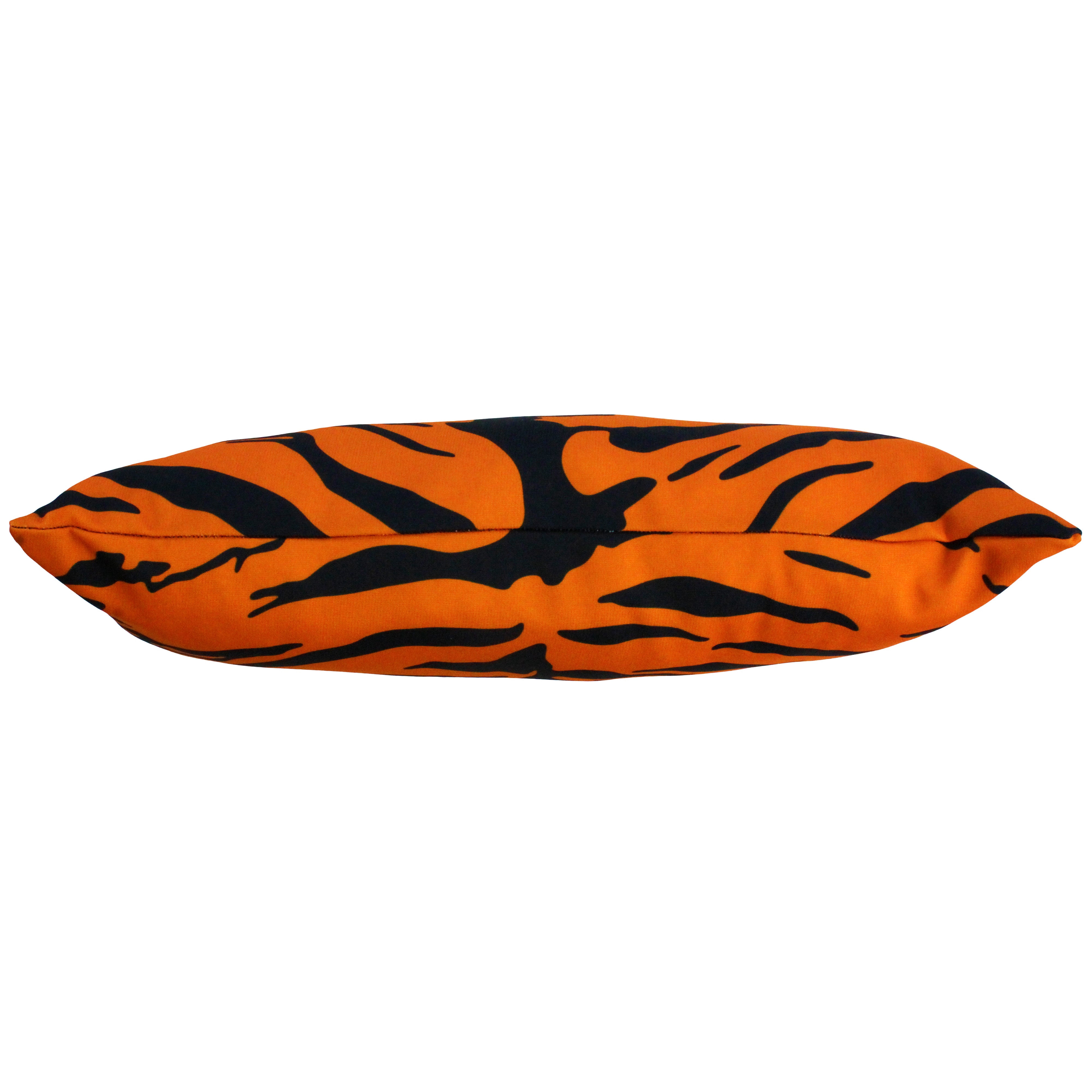 Everything Comfy Tiger Print Decorative Pillow, 16x6 Inch, Orange,