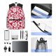 thumbnail image 4 of Easygdp Red Flowers Mochila Casual para Portátil, Mochila para Escuela, Viajes, Negocios, 4 of 5