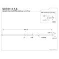 thumbnail image 3 of Kingston Brass SCC3111 Adjustable Shower Rod and Shower Ring Set, Chrome, 3 of 3