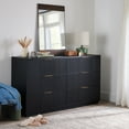 thumbnail image 2 of Better Homes & Gardens Lillian Fluted 6 Drawer Dresser, Black Finish, 2 of 8