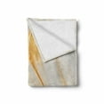 thumbnail image 2 of Psychedelic Soft Flannel Fleece Throw Blanket, Wavy Brushstroke Marble Blurry Splash Effects Art Design, Cozy Plush for Indoor and Outdoor Use, 50" x 70", Orange Grey, by Ambesonne, 2 of 6