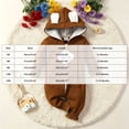 thumbnail image 3 of PEASKJP Fall Winter Newborn Boy Clothes Baby Bodysuit Boy Girl Clothes Soft Newborn Infant Outfit Long Sleeve Romper Brown,9-12 Months, 3 of 9