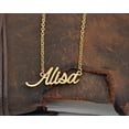 thumbnail image 4 of HUAN XUN 18k Gold Plated Emma Name Necklace Stainless Steel Nameplate Necklaces for Womens Mens Mother Day Christmas Jewelry Gift, 4 of 5