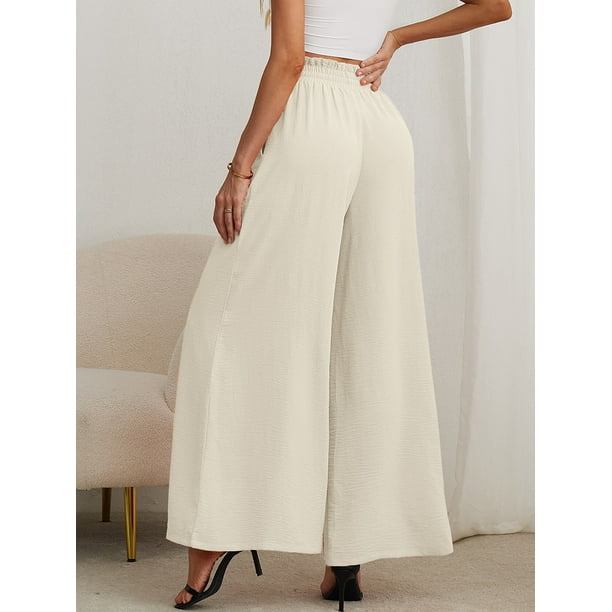 ladies wide leg dress trousers Pleated WIDE Leg Dress Pants for Tall Women in Black 6 / Extra Tall / Black main image 1