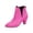 Hot Pink, variant on NexTorq Women's Pointed Toe Suede Chelsea Ankle Boots Cone Mid Heel Pull-On Short Boots for Fall Winter Office Dress Outfits and Everyday Casual Weekend Wear All Day Comfort Black US-5.5 (EU-36)