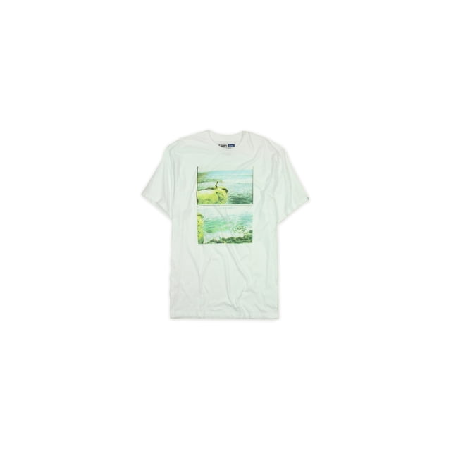 Camiseta gráfica serigrafiada Vans Logs Away Surf Hombre Blanco Extragrande