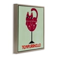 thumbnail image 3 of Stupell Industries Tempurrnillo Cat Wine Animals Painting Brown Floater Framed Canvas Art Print Wall Art, 18 x 18, 3 of 9