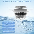 Bathroom Tub Stopper Press Pop Up Sink Drain Strainer with Anti