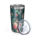 thumbnail image 2 of Pioneer Flower 10oz Tumblers Stainless Steel Tumbler with Lid and Straw,Vacuum Insulated Double Wall Travel Tumbler Cups with Cleaning Brush for Coffee, Tea, 2 of 4