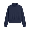 thumbnail image 7 of Womens Mockneck Sweatshirt Winter Fashion Solid Color Casual Long Sleeve Loose Fit Tops, 7 of 7