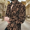 thumbnail image 5 of Camisas florales de moda de verano para hombres, camisas de manga larga con solapa con estampado 3D, ropa informal vintage de calle fresca y ajustada para hombres, 5 of 5