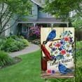 thumbnail image 5 of Qinduosi Flower Market Spring Primitive Birds Garden Flag, Double Sided Design Weather Resistant Indoor; Outdoor Decoration Banner for Home Yard Lawn Patio Office 28x40in, 5 of 8
