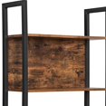 thumbnail image 2 of Benjara BM233372 65 in. 5 Tier Metal Frame Bookcase, Brown & Black, 2 of 5