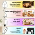 thumbnail image 4 of Stand Mixer, 5 Qt 660W, 6-Speed Tilt-Head Food Dough Mixer, Kitchen Electric Mixer with Stainless Steel Bowl,Dough Hook,Whisk, Beater, Egg white separator (5-QT, Black), 4 of 8