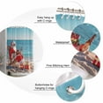 thumbnail image 6 of Coastal Christmas Shower Curtain, Red Santa Blue Beach Xmas Waterproof Washable Boho Funny Cute Shower Curtains Set for Bathroom Farmhouse Bathtubs Decor with Hook, 36"Wx72"L, 6 of 7