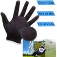thumbnail image 4 of Golf Gloves Men Pair Left and Right Both Hand Rain Grip Lh Rh Weathersof No Sweat All Weather Grips Soft Comfortable Gray Green Size Small Medium ML Large XL, 4 of 6