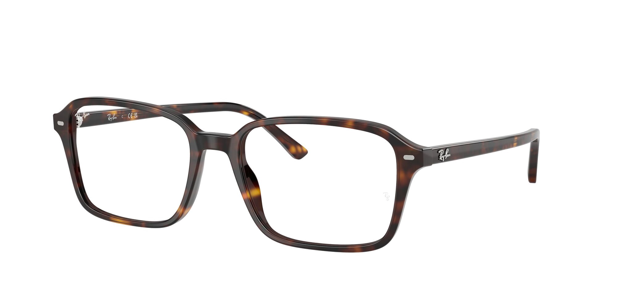 Ray-Ban Unisex Size 56 Square Raimond Optics Eyeglasses, Polished Havana/Demo Lens