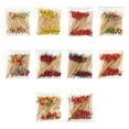 thumbnail image 6 of 100Pcs Picnic Party Supplies Toothpick Skewer Salad Vegetable Sticks Cupcake Fruit Fork Fruit Sticks Handmade Toothpicks Bamboo Picks Food Fruit Cocktail Decor 2, 6 of 8