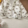 thumbnail image 5 of Nwiuh Toddler Baby Boy Windbreaker Jacket Zip Up Hoodie Long Sleeve Sweatshirt Infant Spring Clothes Fall Winter Coats (White, 6-12 Months), 5 of 9