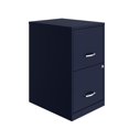 thumbnail image 1 of Space Solutions 18 inch 2 Drawer Metal File Cabinet, Navy, 1 of 4