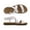 WHITE, variant on Dream Pairs Women's Elastic Ankle Strap Summer Flat Sandals