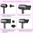 thumbnail image 3 of Hair Dryer, 4-In-1 Professional Hairdryer 2000 W Hairdryer With Wind Speed Setting, 2 Flat Attachments And 1 Volume Attachment, Warm And Cool Wind, Small And Not Heavy, 3 of 7