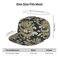 thumbnail image 2 of Flat Bill Trucker Hats for Women Men - Black Golden Dragon Lanterns Adjustable Flat Baseball Cap Snapback Hats Dad Hats for Men, 2 of 7