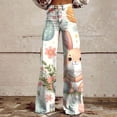 thumbnail image 2 of YUANGUANST Womens Dress Pants Women's Easter Bunny Egg Print Plus Size Wide Leg Pants Business Work Casual Pants, 2 of 4