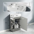 thumbnail image 3 of Aukfa 18.6" Bathroom Vanity with Sink Combo, Modern Storage Cabinet with Two-tier Shelves, Gray, 3 of 8