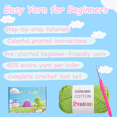 thumbnail image 7 of Yarniss Crochet Kit for Beginners,Easy Arts and Crafts Knitting & Crochet Animals Kit,Complete Kit Included ( Penguin,Whale,Dinosaur), 7 of 7