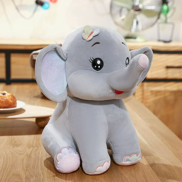 Almohada de peluche con forma de mariposa y elefante para niños, almohada Kawaii para dormir, muñeco de peluche, regalo de cumpleaños y Navidad