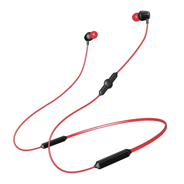 Auriculares Magnéticos Shamjiam Q5 con Micrófono y Bajos Rojo