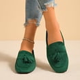 thumbnail image 5 of Roncen Women's Suede Slip-On Loafers - British Style Square Toe Casual Driving Shoes with Tassel Decor, Comfortable Fashion Flats for Daily Wear, 5 of 8