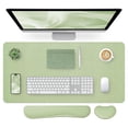 thumbnail image 1 of Alfombrilla de escritorio y reposamuñecas para teclado, piel blanca, 1 of 7