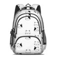 thumbnail image 2 of Black and White Cat Head Backpack for School, Cute School Bag with Adjustable Shoulder Straps and Padded Back, 16.9"x12.6"x5.9", 2 of 5